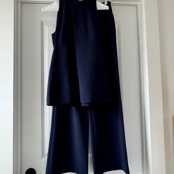Black Halo Blue 2-Piece Pantsuit - Picture 1 of 9